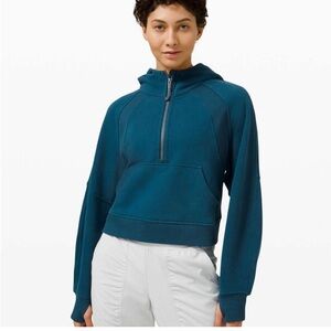 Lululemon Scuba Oversized half zip Teal XS-S